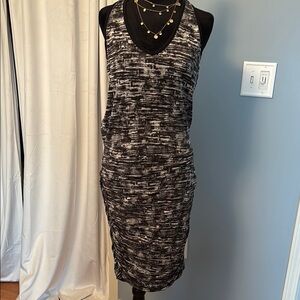 Athleta Black and White Halter Bodycon Dress for Cocktail